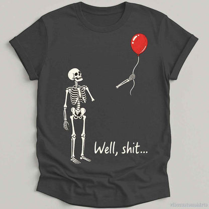 T-Shirt Dark Heather Grey / S Skeleton’s Balloon of Regret Halloween Shirt