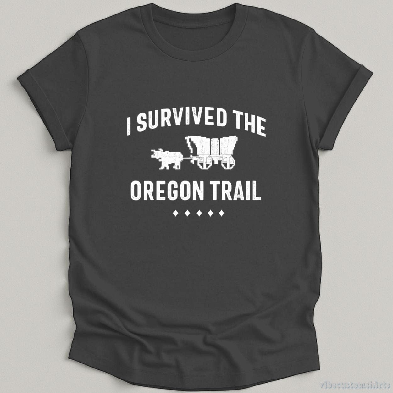 T-Shirt Dark Heather / S I Survived The Oregon Trail Retro Shirt