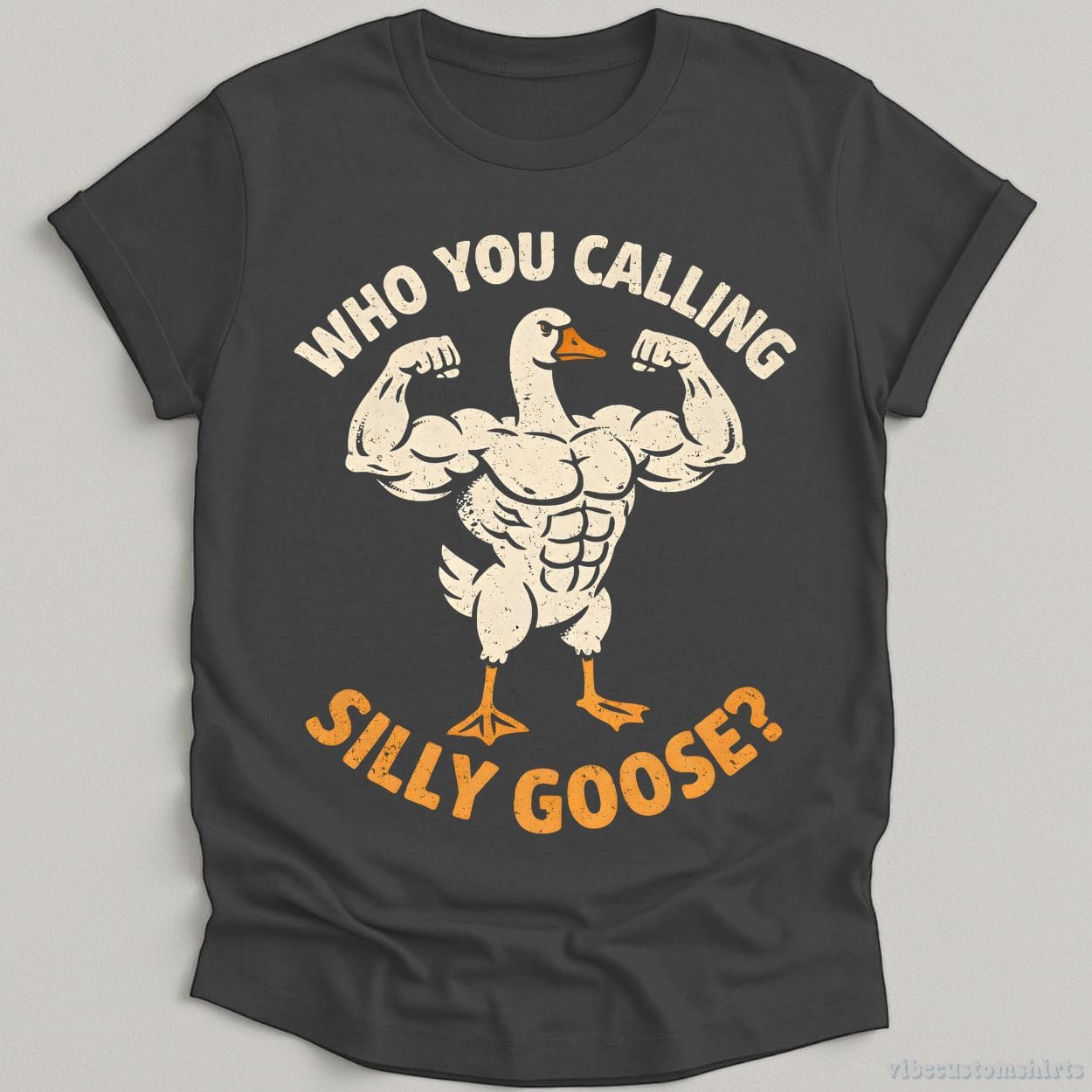 T-Shirt Dark Heather / S Who You Calling Silly Goose Humor Shirt