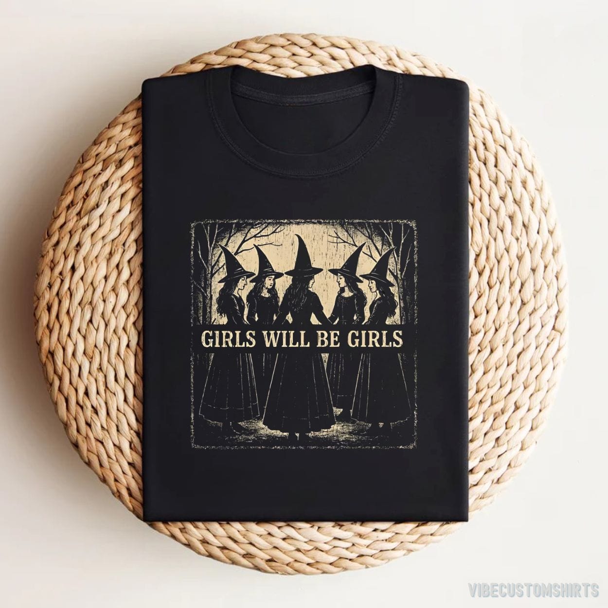 T-Shirt Girls Will Be Girls Vintage Halloween Shirt
