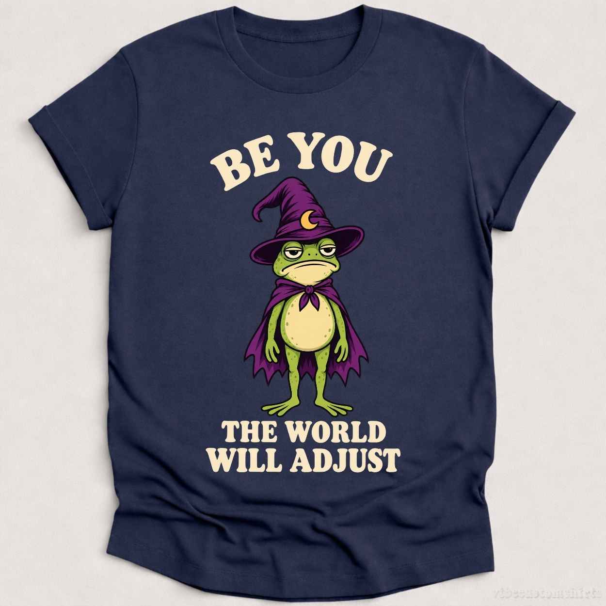 T-Shirt Heather Navy / S Be You The World Will Adjust Frog Shirt