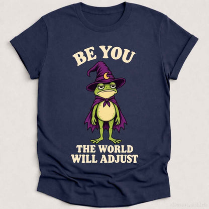 T-Shirt Heather Navy / S Be You The World Will Adjust Frog Shirt