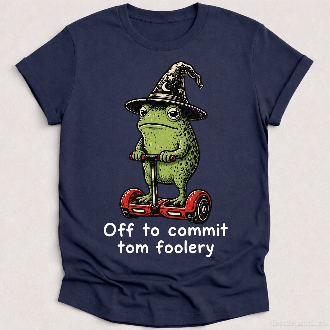 T-Shirt Heather Navy / S Off To Commit Tom Foolery Wizard Frog Shirt