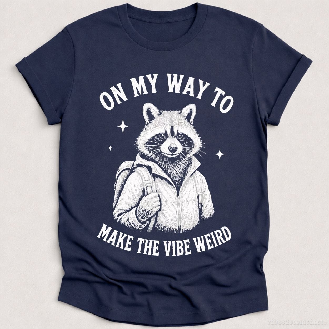 T-Shirt Heather Navy / S On My Way To Make The Weird Raccoon Shirt