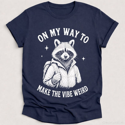 T-Shirt Heather Navy / S On My Way To Make The Weird Raccoon Shirt