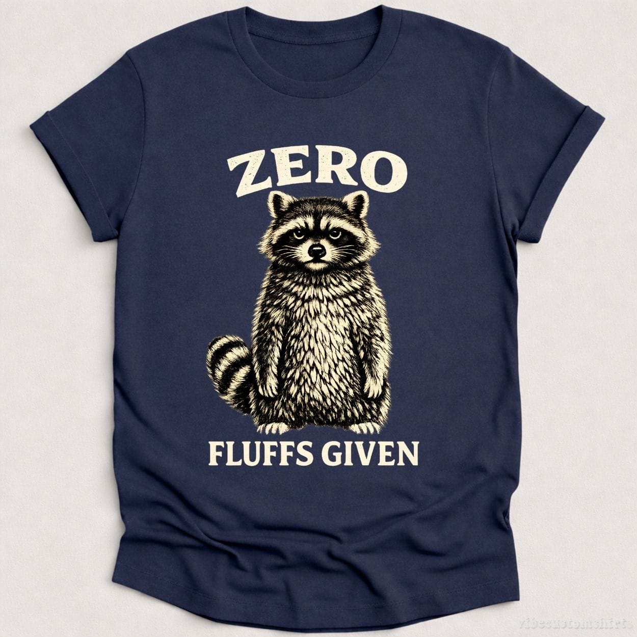 T-Shirt Heather Navy / S Zero Fluffs Given Raccoon Shirt