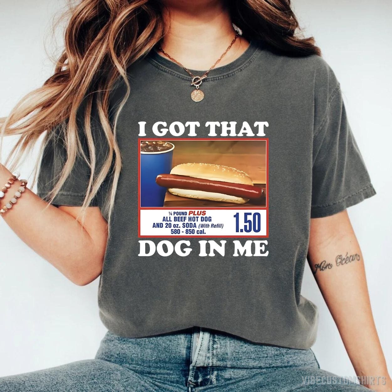 T-Shirt I Got That Dog in Me Hot Dog Funny Meme Shirt