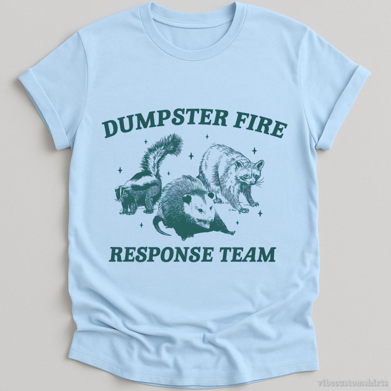 T-Shirt Light Blue / S Dumpster Fire Response Team Shirt