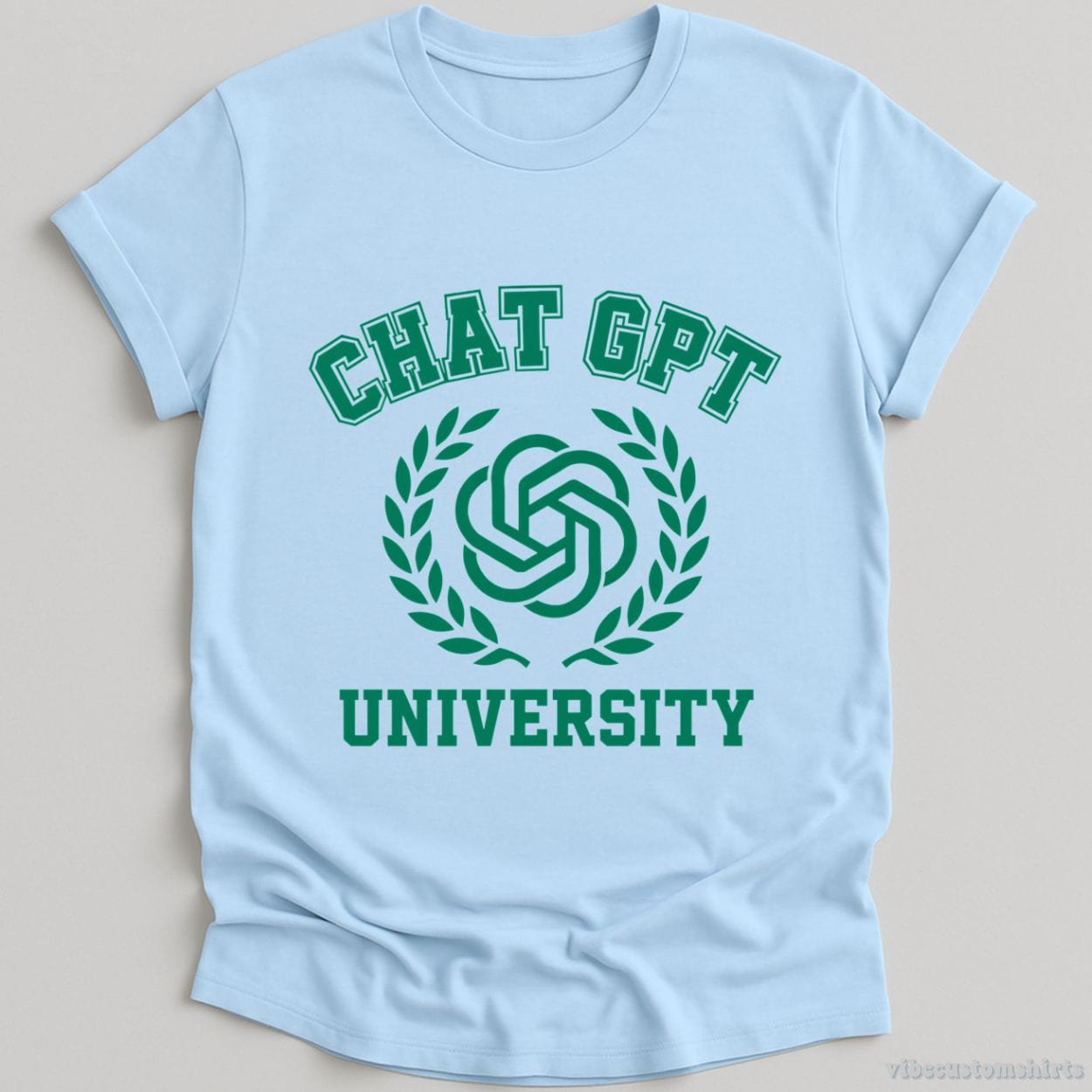 T-Shirt Light Blue / S Funny ChatGpt University Shirt