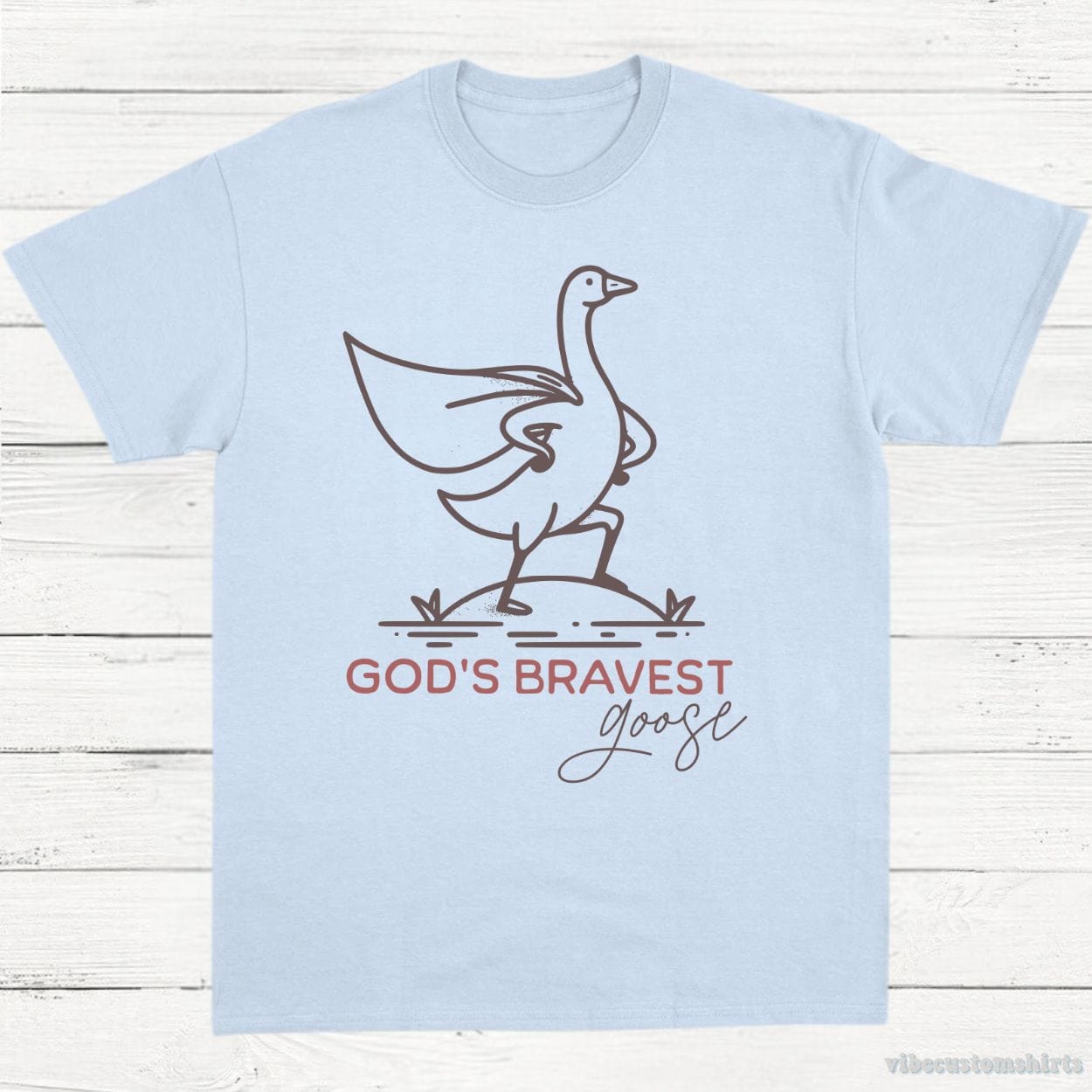 T-Shirt Light Blue / S God's Bravest Goose Unisex T-Shirt