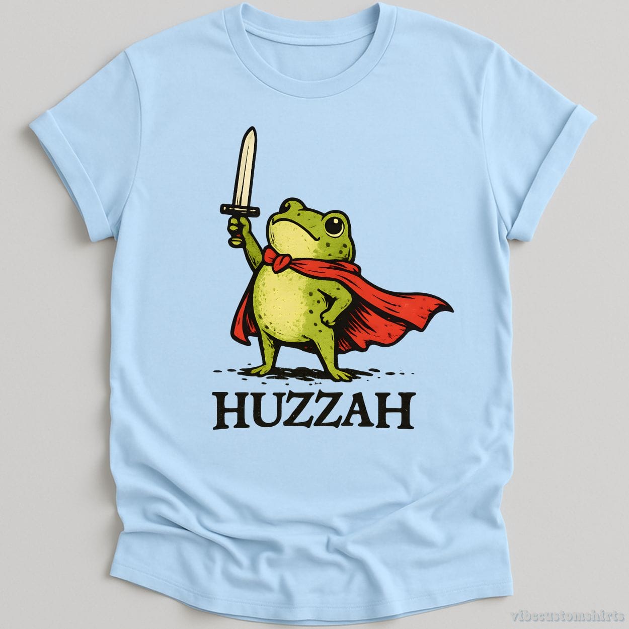 T-Shirt Light Blue / S Huzzah Frog Shirt
