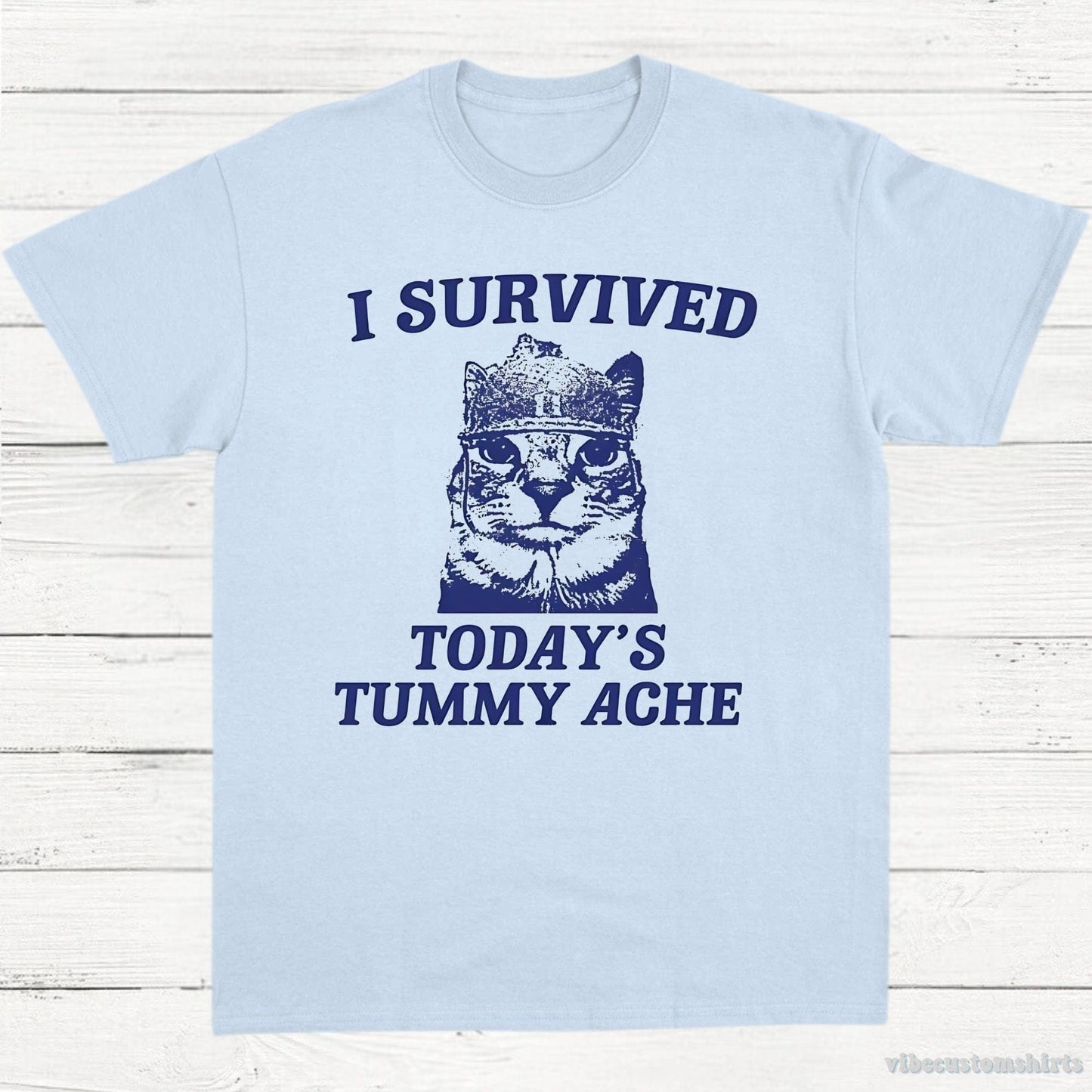 T-Shirt Light Blue / S I Survived Today's Tummy Ache Shirt