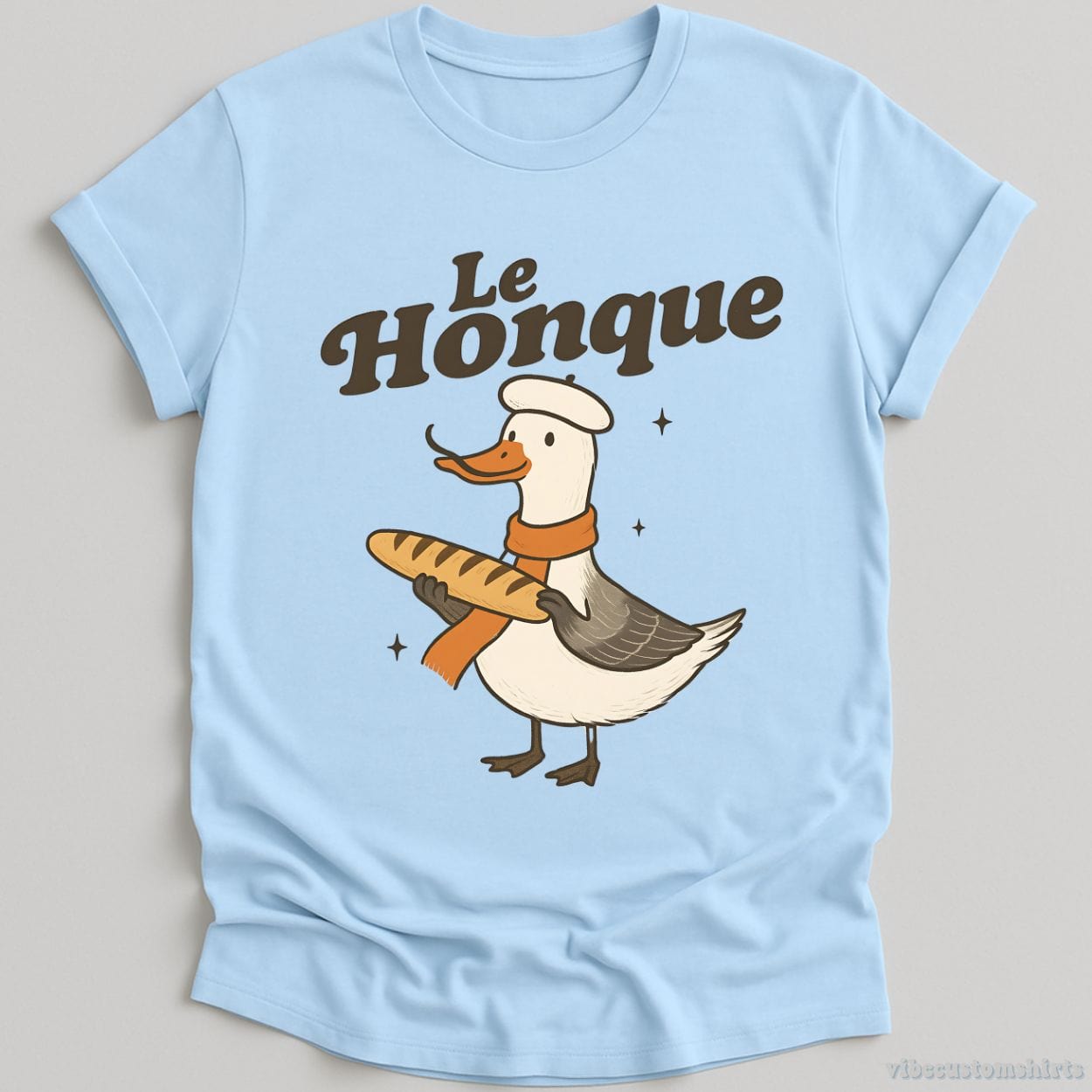 T-Shirt Light Blue / S Le Honque Silly French Goose Shirt