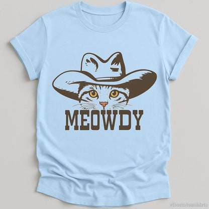 T-Shirt Light Blue / S Meowdy Cowboy Cat Shirt