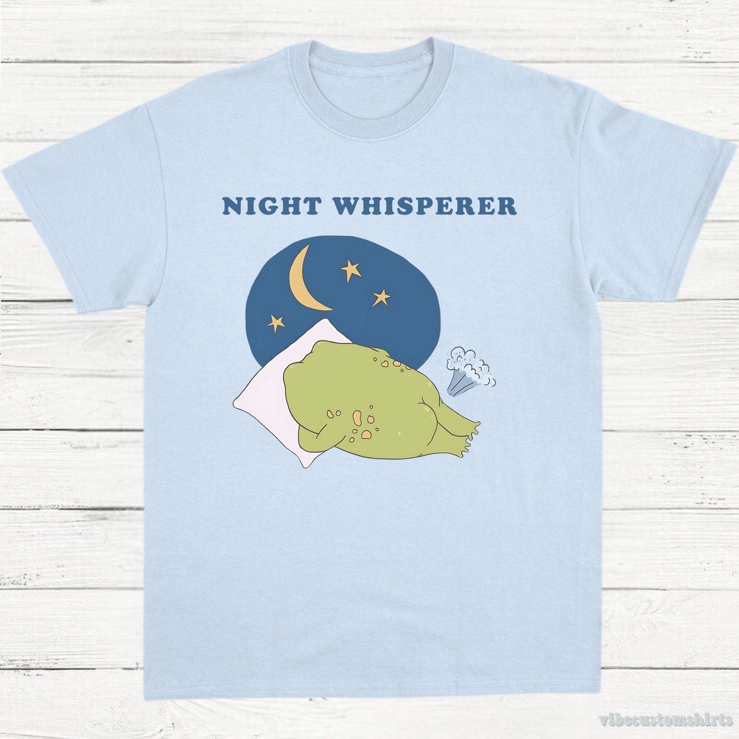 T-Shirt Light Blue / S Night Whisperer Silly Frog Shirt