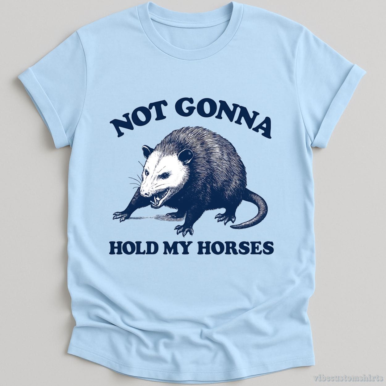 T-Shirt Light Blue / S Not Gonna Hold My Horses Possum Shirt