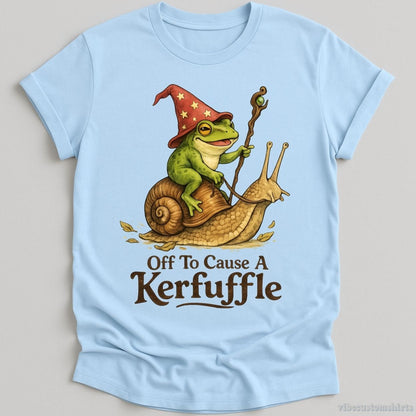T-Shirt Light Blue / S Off To Cause A Kerfuffle Frog And Snail Shirt