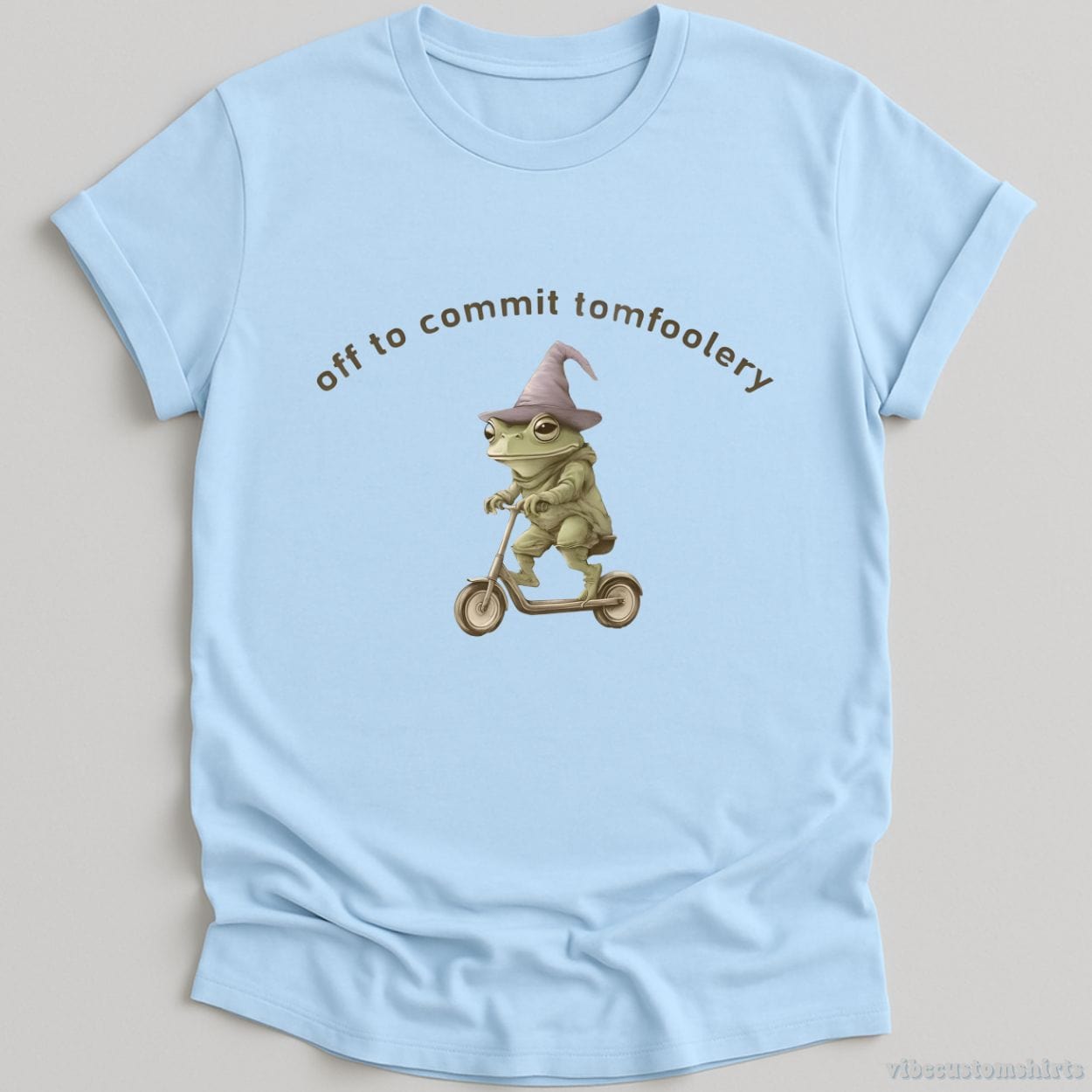 T-Shirt Light Blue / S Off to Commit Tom Foolery Frog Meme Shirt