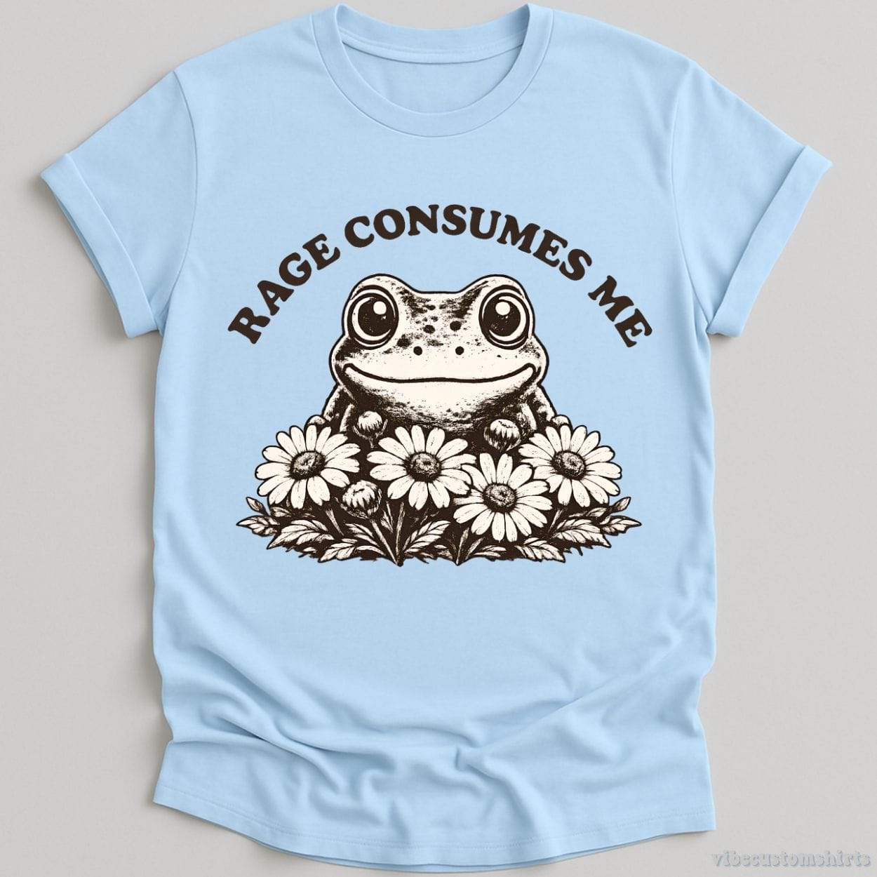 T-Shirt Light Blue / S Rage Consumes Me Frog Shirt