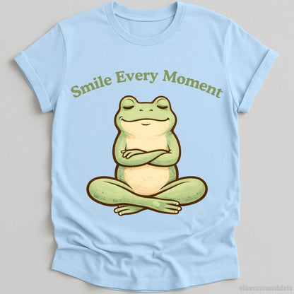 T-Shirt Light Blue / S Smile Every Moment Cute Frog Shirt