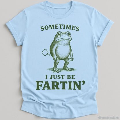 T-Shirt Light Blue / S Sometimes I Just Be Fartin Funny Frog Shirt