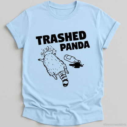 T-Shirt Light Blue / S Trashed Panda Drunk Funny Raccoon Shirt