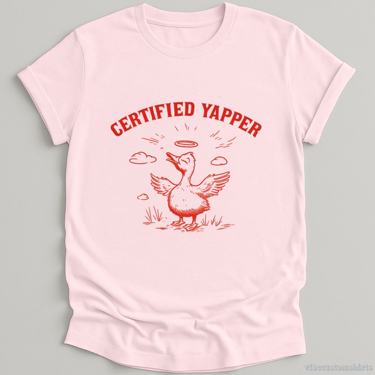 T-Shirt Light Pink / S Certified Yapper Silly Goose Meme Shirt