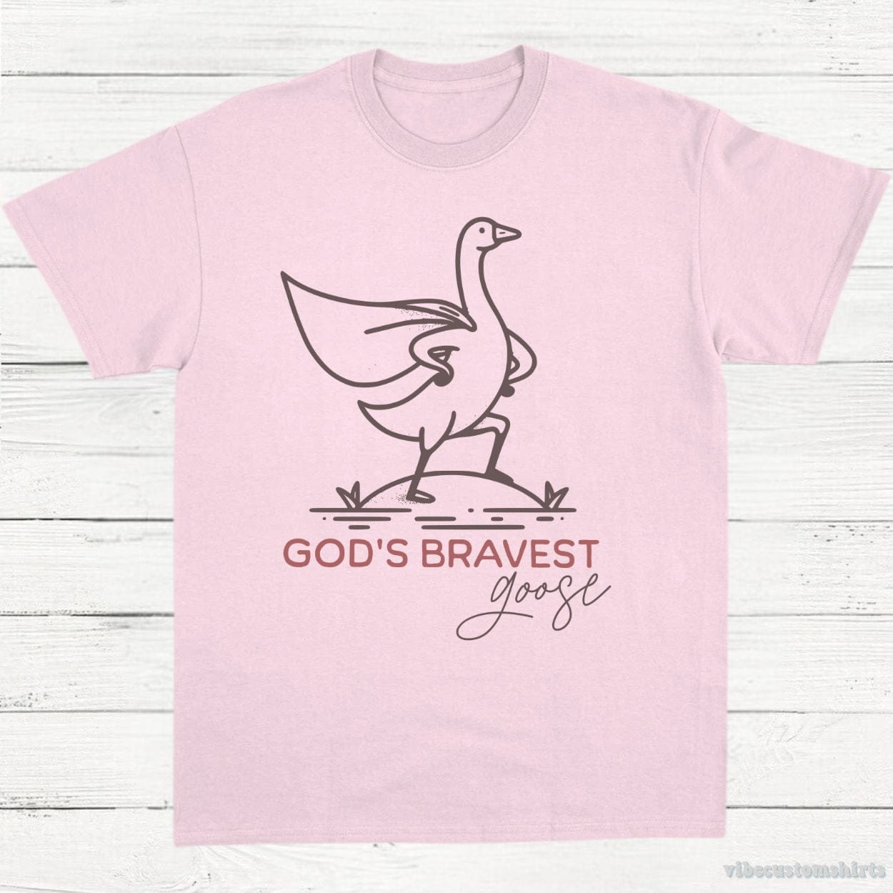 T-Shirt Light Pink / S God's Bravest Goose Unisex T-Shirt