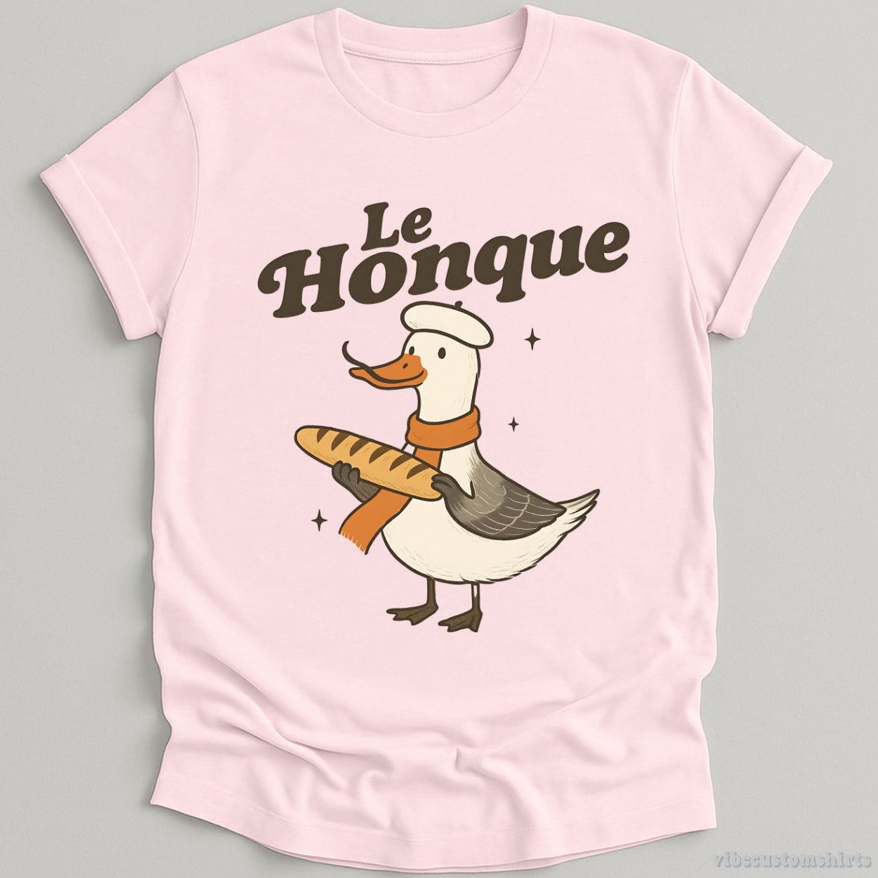 T-Shirt Light Pink / S Le Honque Silly French Goose Shirt