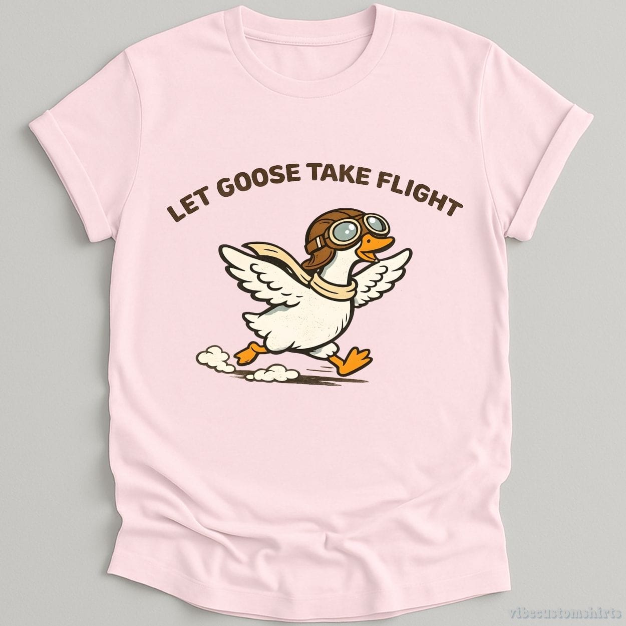 T-Shirt Light Pink / S Let Goose Take Flight Humor Shirt