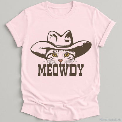 T-Shirt Light Pink / S Meowdy Cowboy Cat Shirt