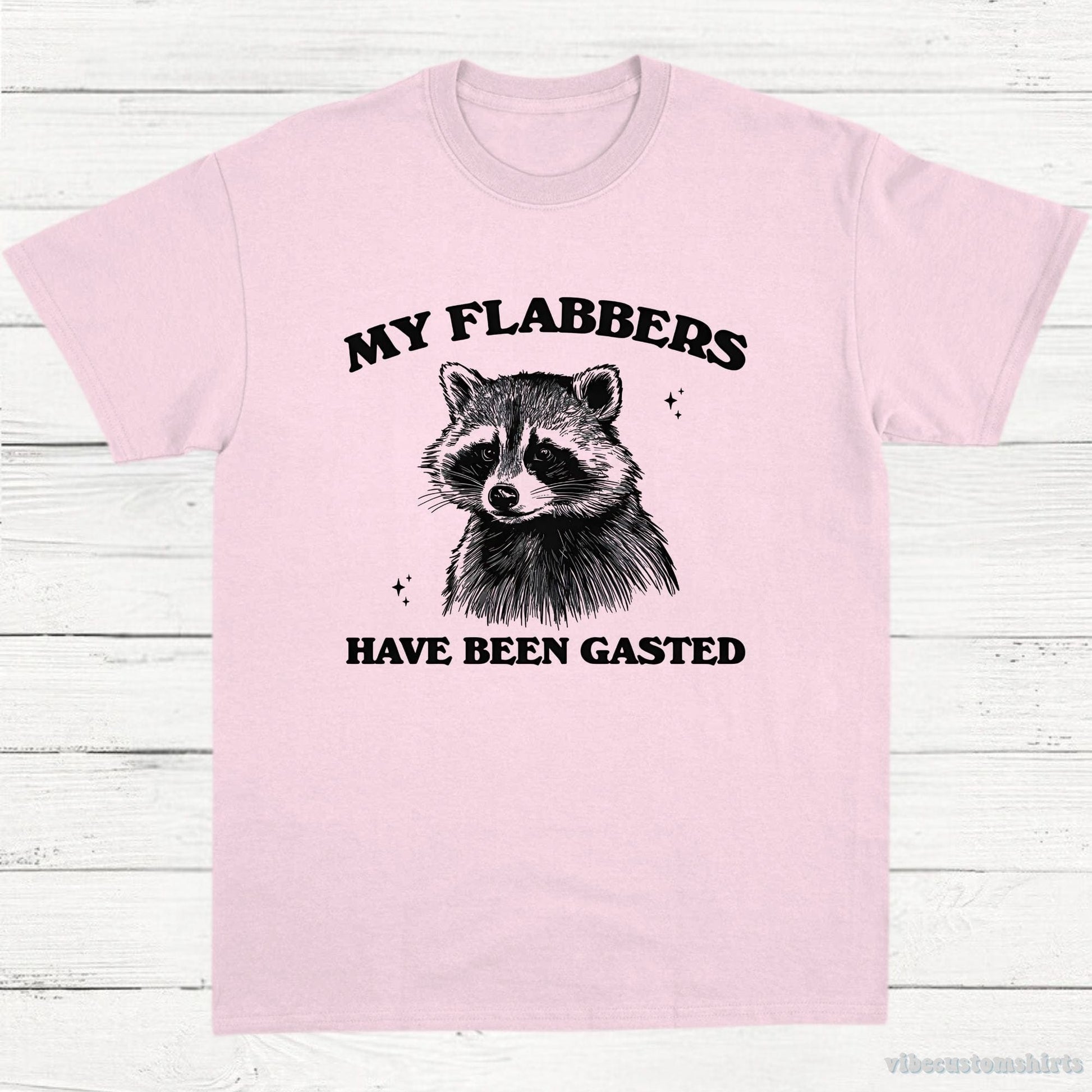 T-Shirt Light Pink / S My Flabbers Have Been Gasted Raccoon Meme Shirt