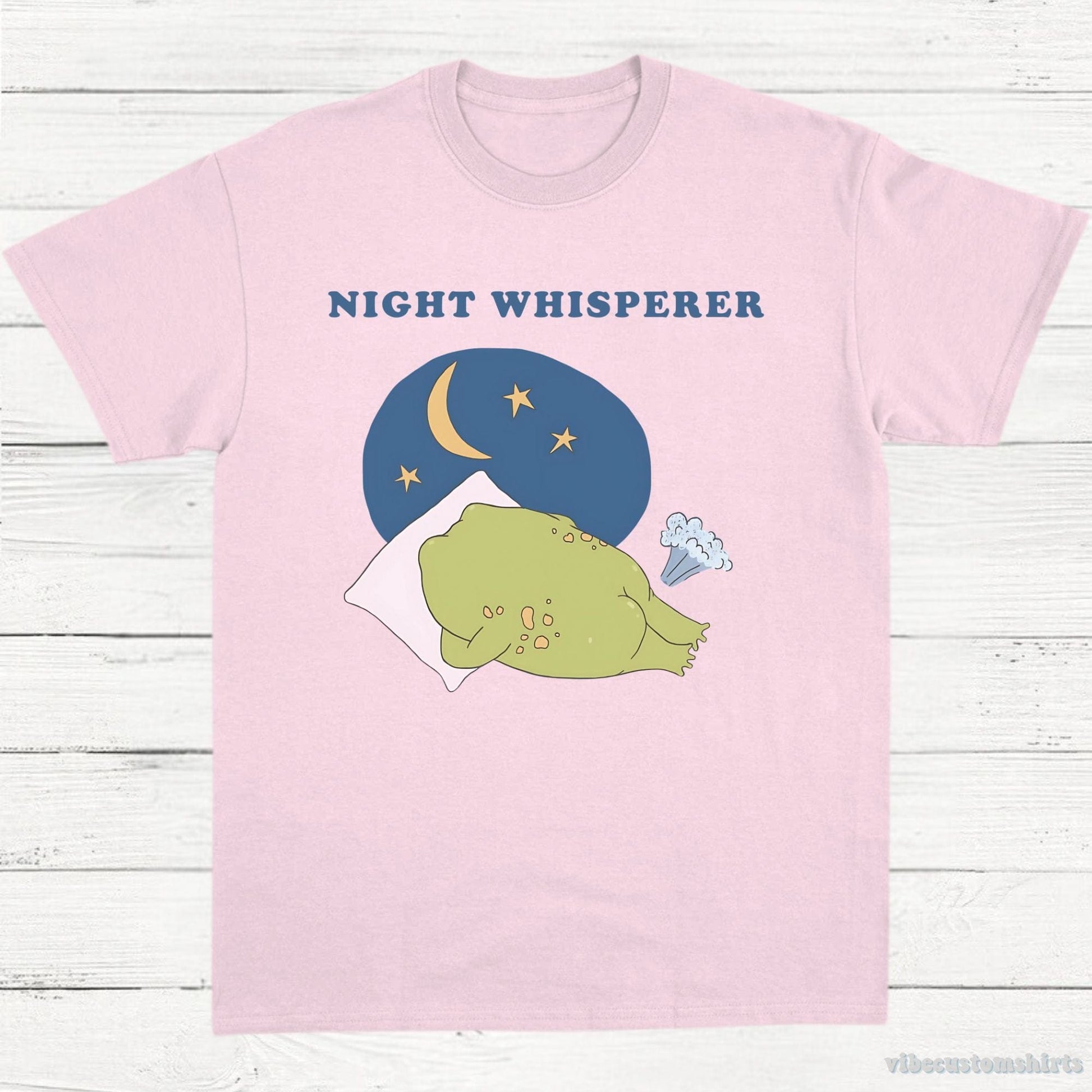 T-Shirt Light Pink / S Night Whisperer Silly Frog Shirt