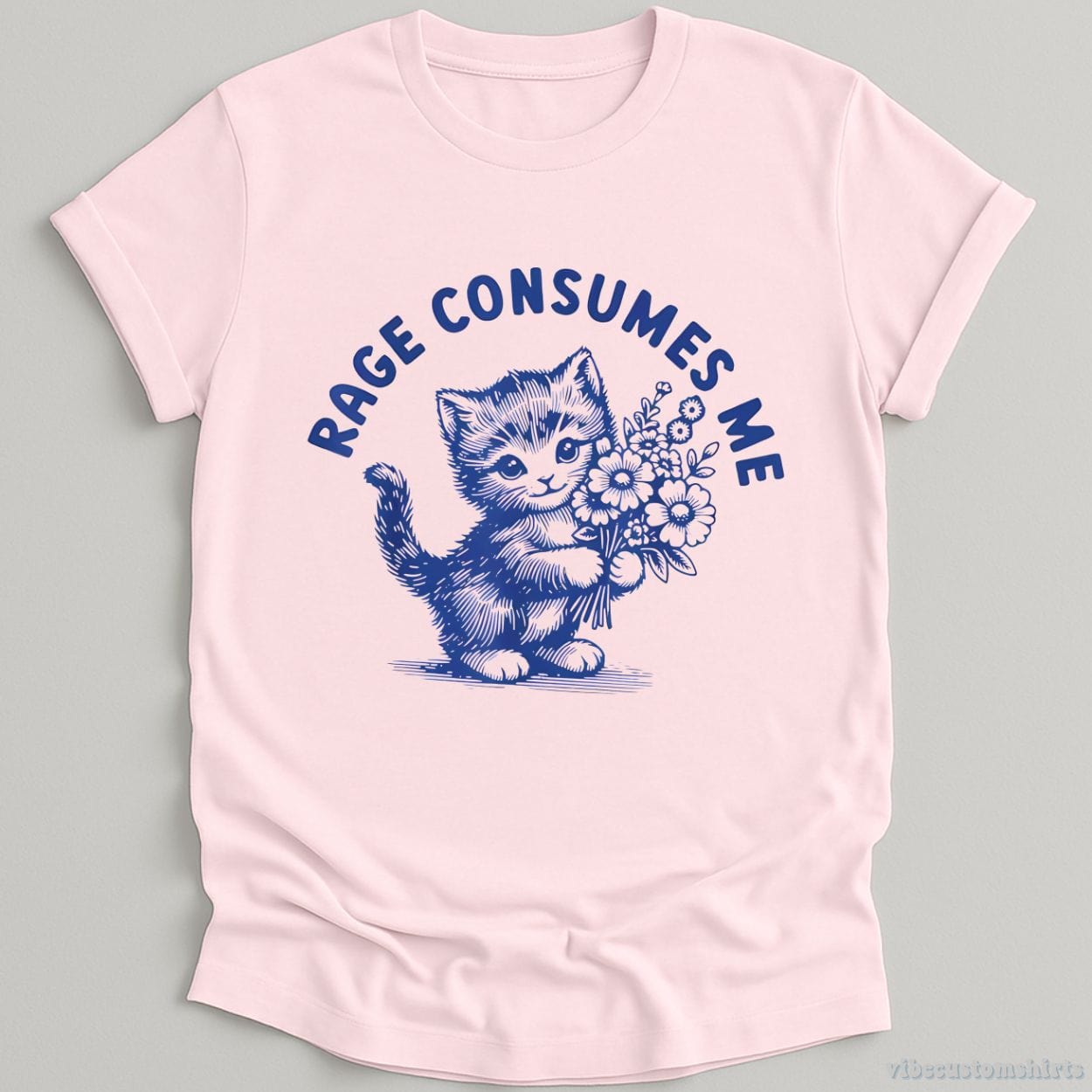 Rage Consumes Me Cat Flower Shirt