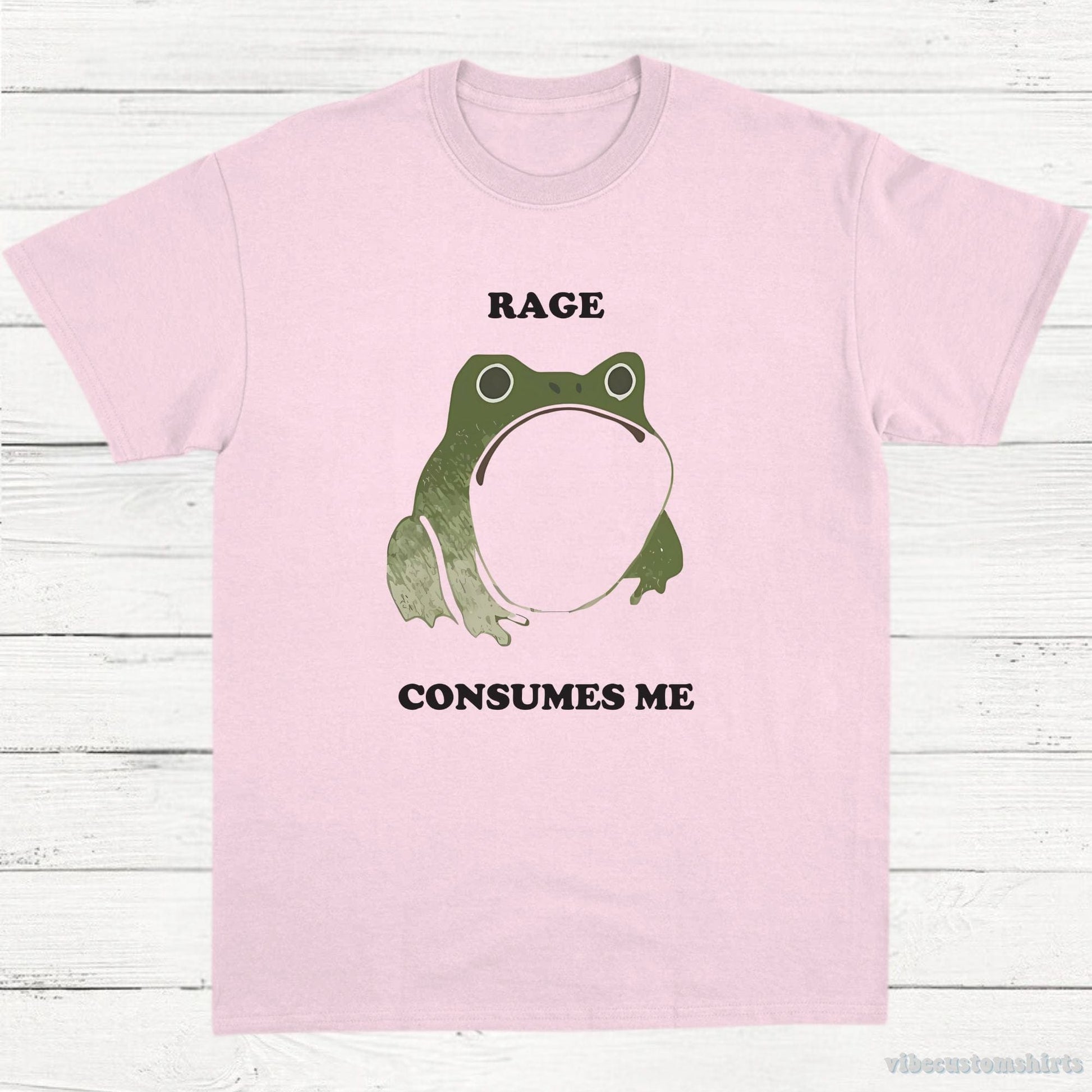 T-Shirt Light Pink / S Rage Consumes Me Funny Frog  Shirt