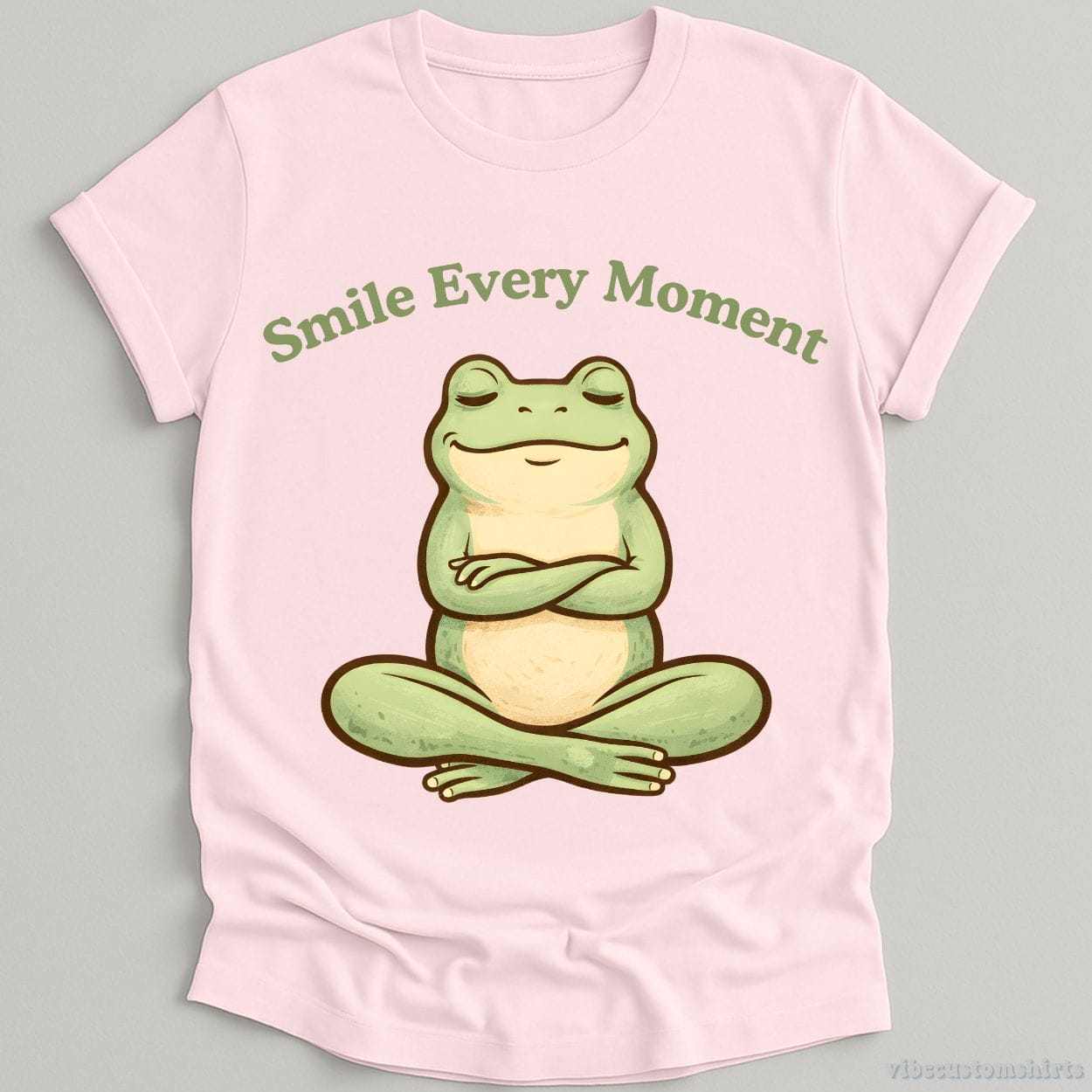 T-Shirt Light Pink / S Smile Every Moment Cute Frog Shirt