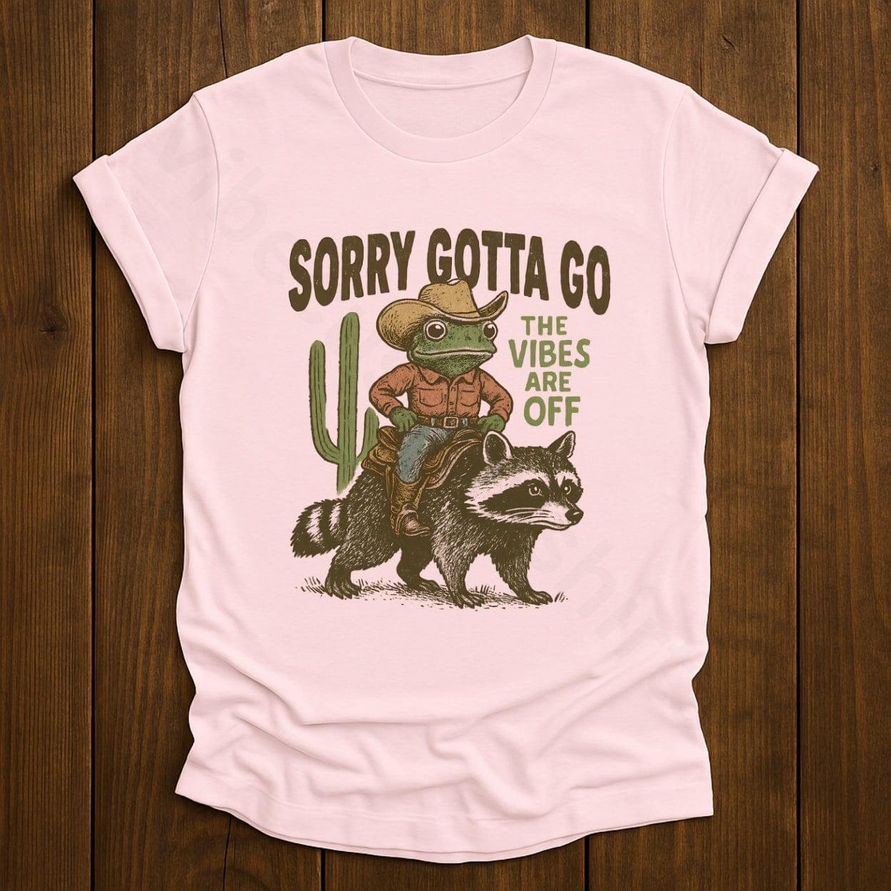 T-Shirt Light Pink / S Sorry Gotta Go The Vibes Are Off Shirt