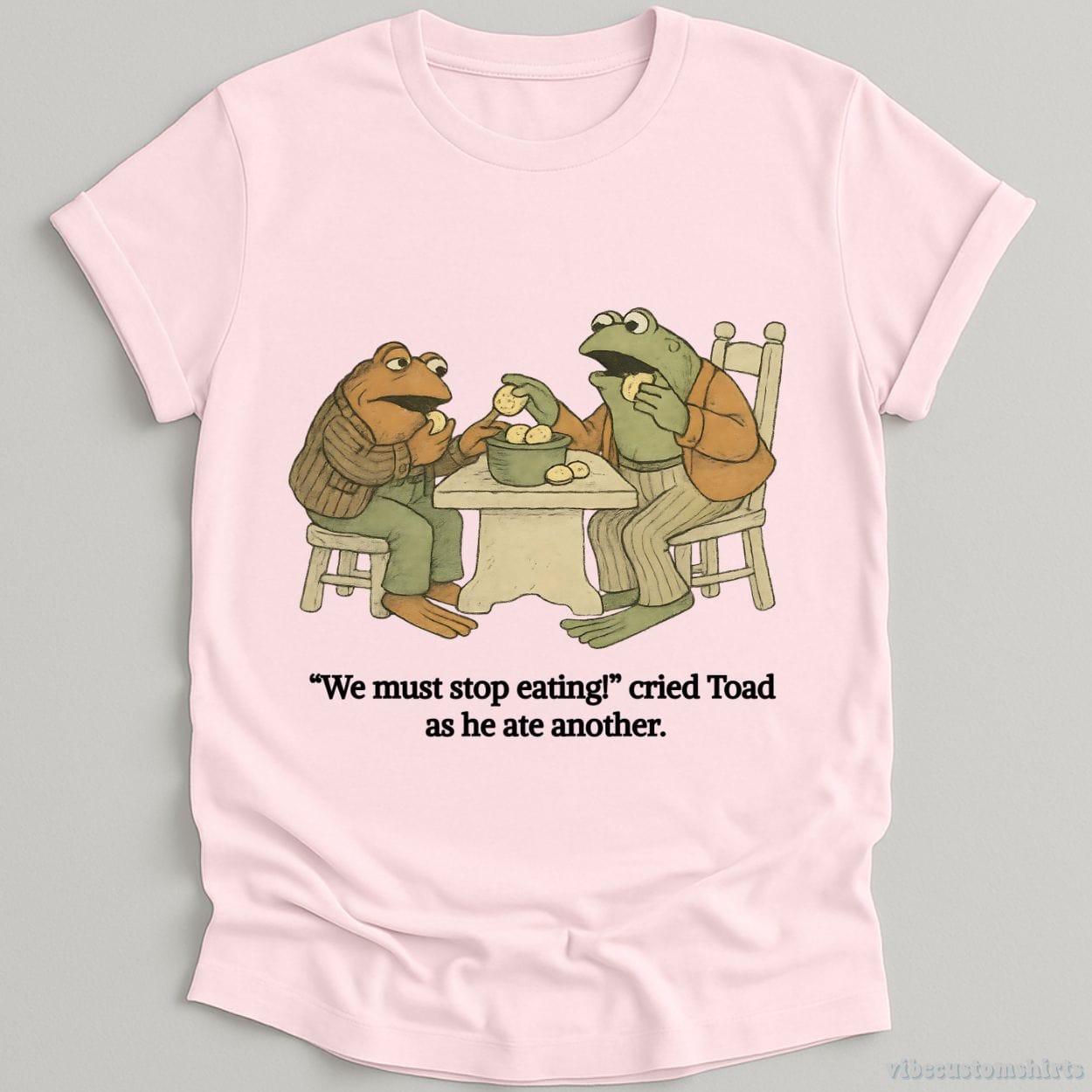 T-Shirt Light Pink / S We Must Stop Eating Cried Toad As He Ate Another Shirt