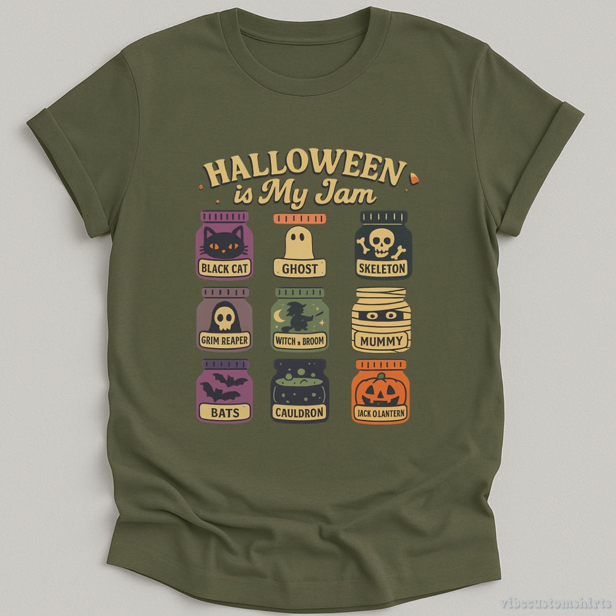 T-Shirt Military Green / S Halloween is My Jam Shirt