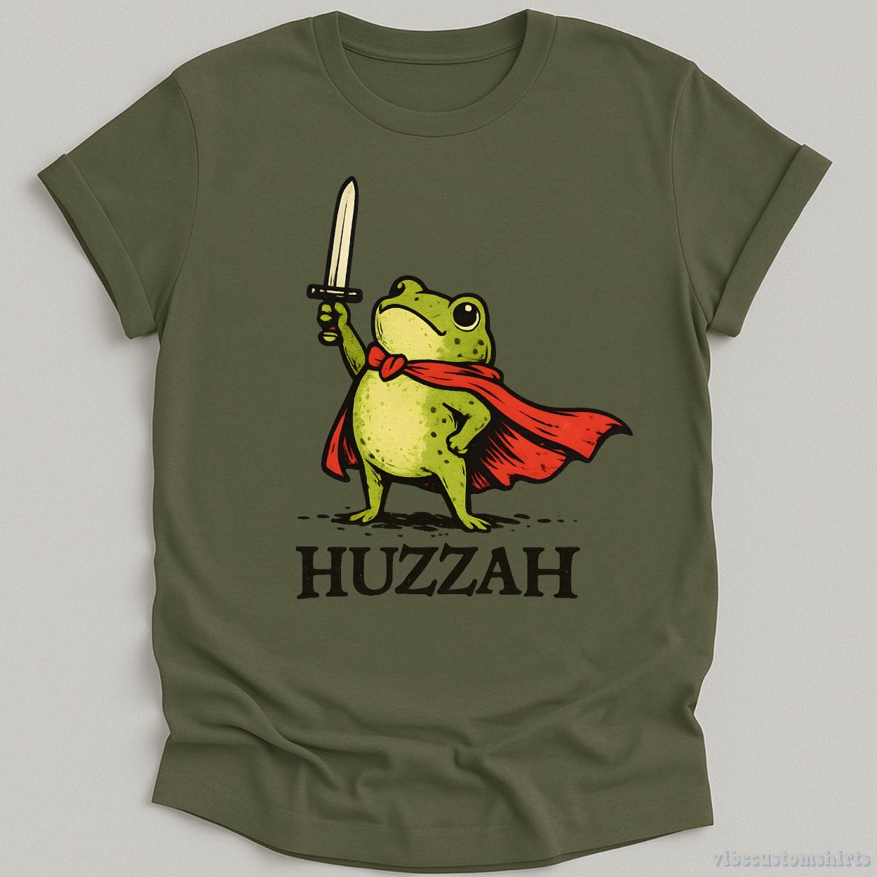 T-Shirt Military Green / S Huzzah Frog Shirt