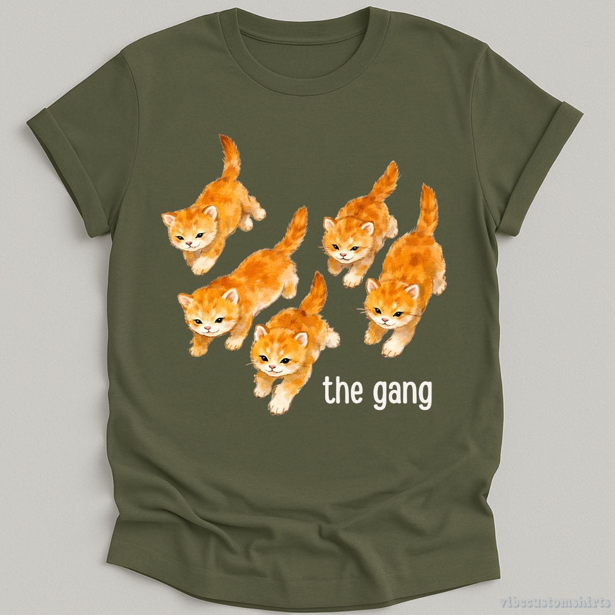 T-Shirt Military Green / S The Gang Kittens Shirt