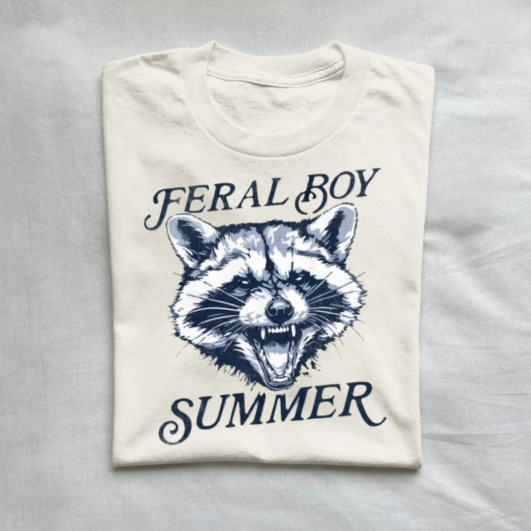 T-Shirt Natural / S Feral Boy Summer Shirt