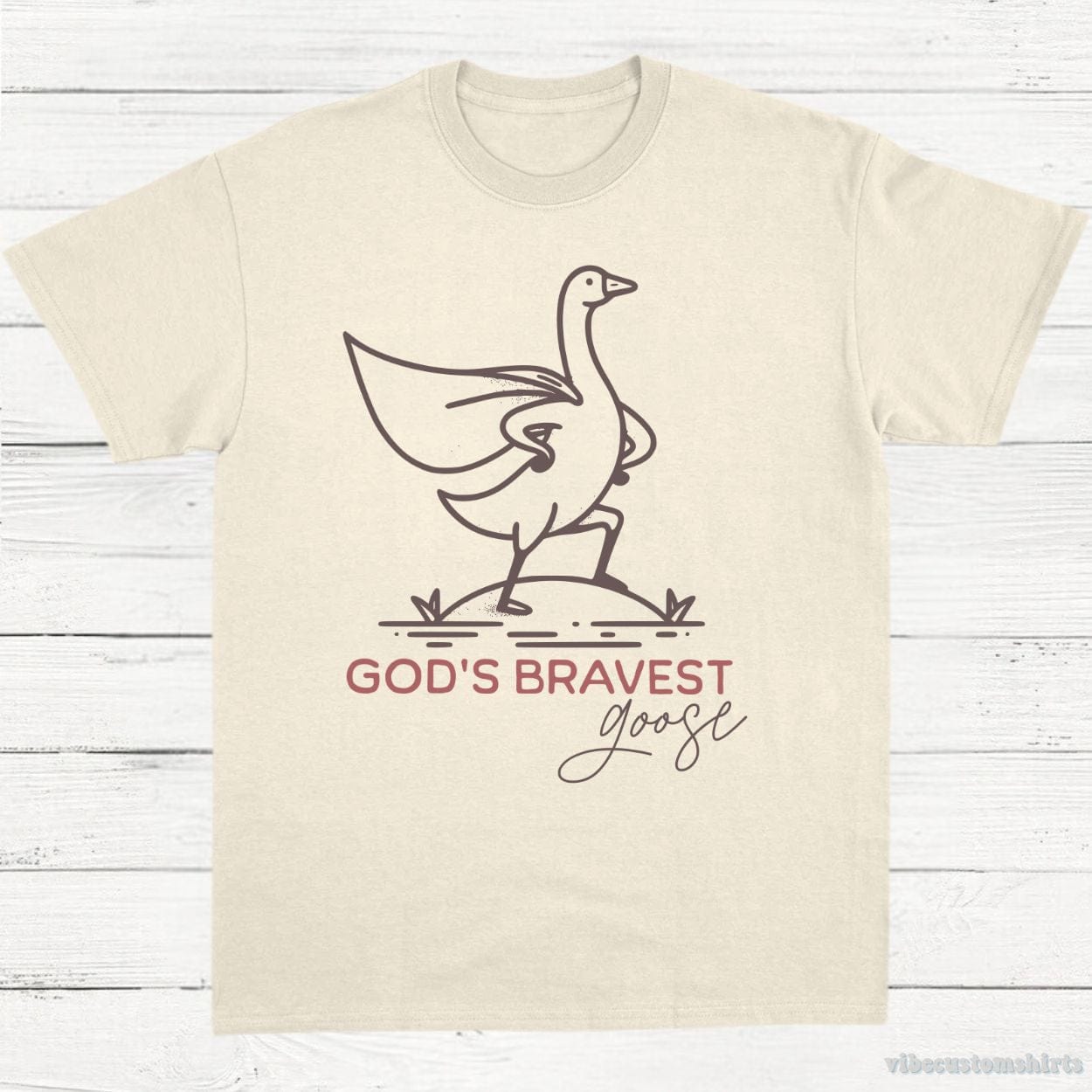 T-Shirt Natural / S God's Bravest Goose Unisex T-Shirt