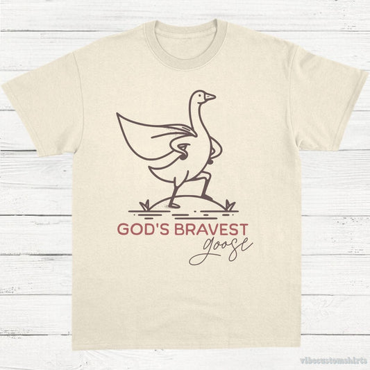 T-Shirt Natural / S God's Bravest Goose Unisex T-Shirt