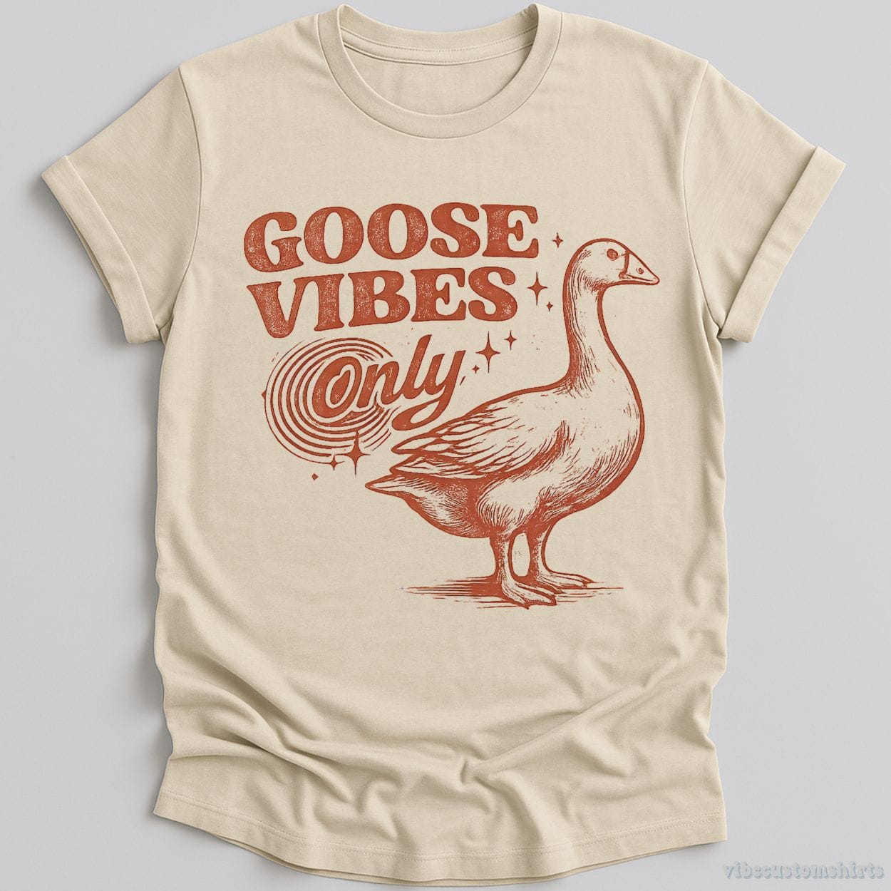 T-Shirt Natural / S Goose Vibes Only Retro Shirt