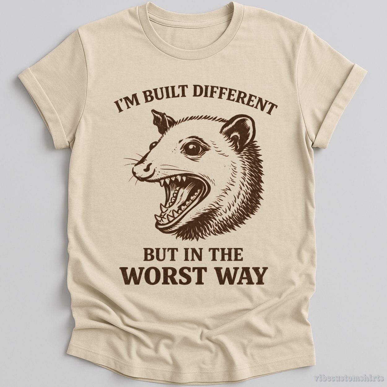 T-Shirt Natural / S I'm Built Different But In the Worst Way Possum Shirt