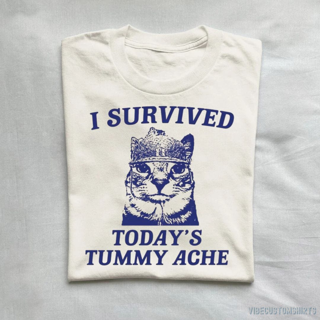 T-Shirt Natural / S I Survived Today's Tummy Ache Shirt