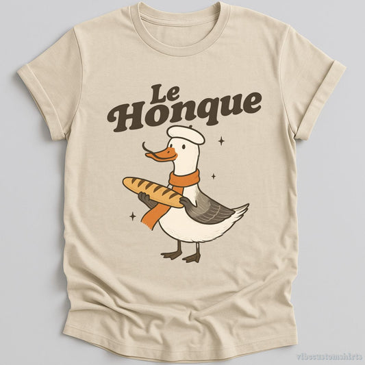 T-Shirt Natural / S Le Honque Silly French Goose Shirt