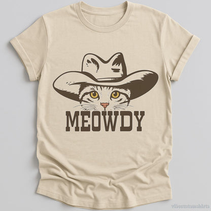 T-Shirt Natural / S Meowdy Cowboy Cat Shirt