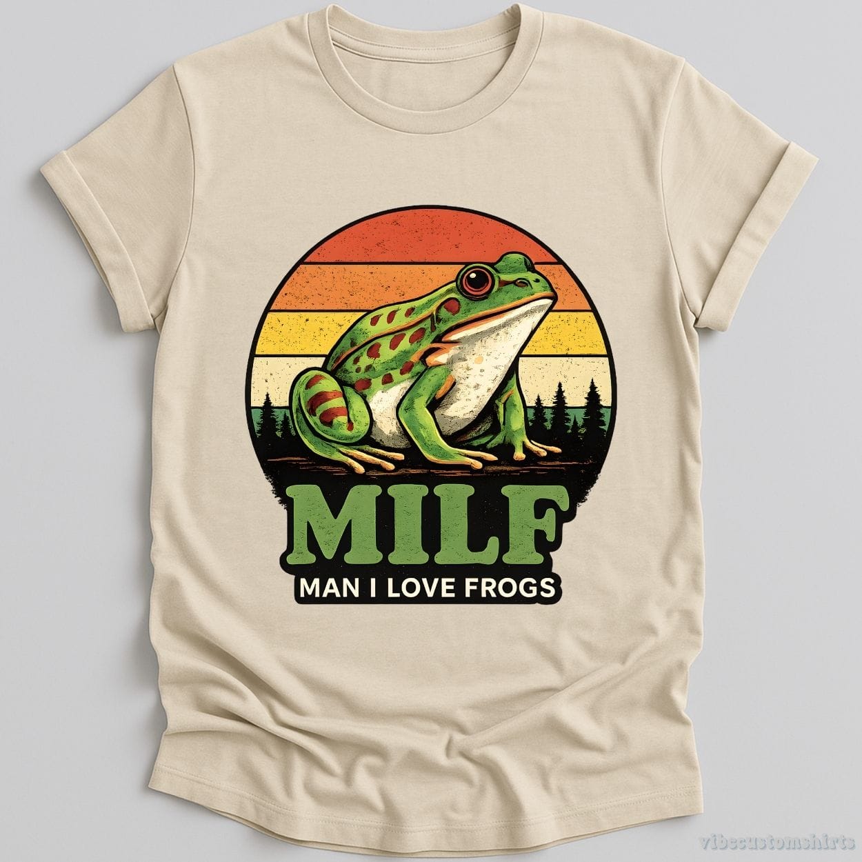 T-Shirt Natural / S Milf Man I Love Frogs Funny Shirt